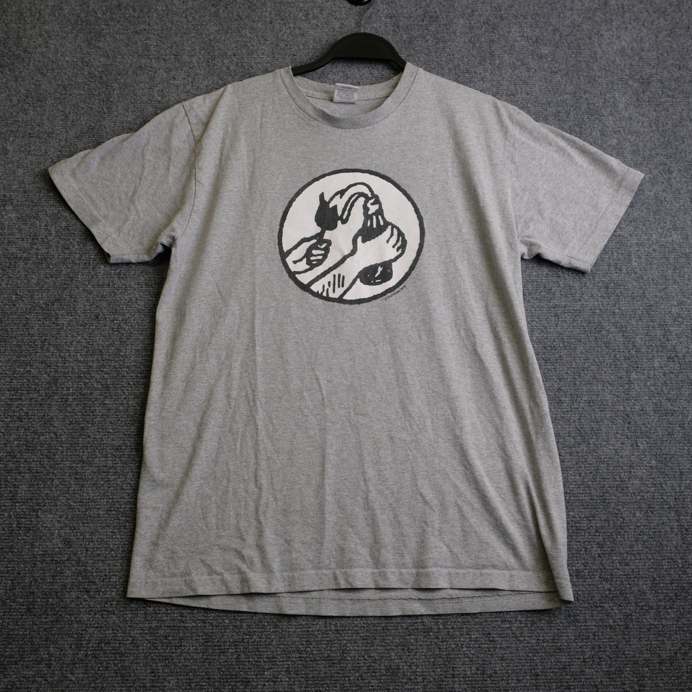 Supreme Molotov Tee Mens Medium Grey 2018 Graphic Streetwear T-Shirt 2000s Y2K